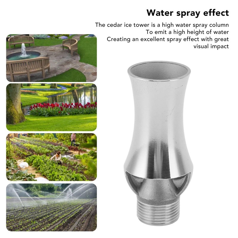 Cascade Fountain Nozzle, Stainless Steel Water Fountain Nozzle Spray, Pond