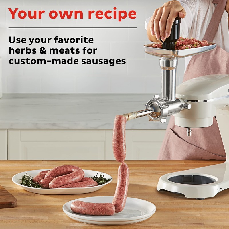 Instant Meat Grinder Attachment for Stand Mixer, Includes Grinding Plates,
