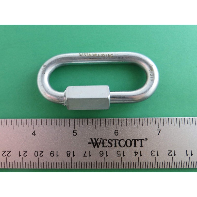 US Stainless 5 Pieces Zinc Plated Quick Link 5/16" (8mm)