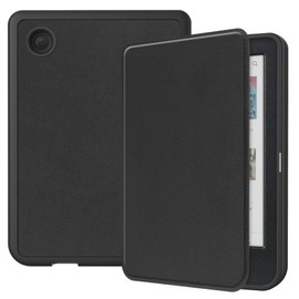 Gylint Case for 6'' Kobo Clara BW (2024) / Kobo Clara Colour (2024) / Kobo Clara 2E (2022), The Thinnest and Lightest Leather Smart Soft Back TPU Cover Case with Auto Wake Sleep Feature Black