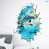 Break Through Wall Effect Ocean Themed Static Electricity Window Decorations