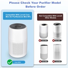 2 Pack Core Mini Replacement Filter Compatible with LEVOIT Core Mini Air Purifier, 3-in-1 H13 True Hepa Air Filter, Core Mini-RF Filter with 12 Pack Aroma Pads