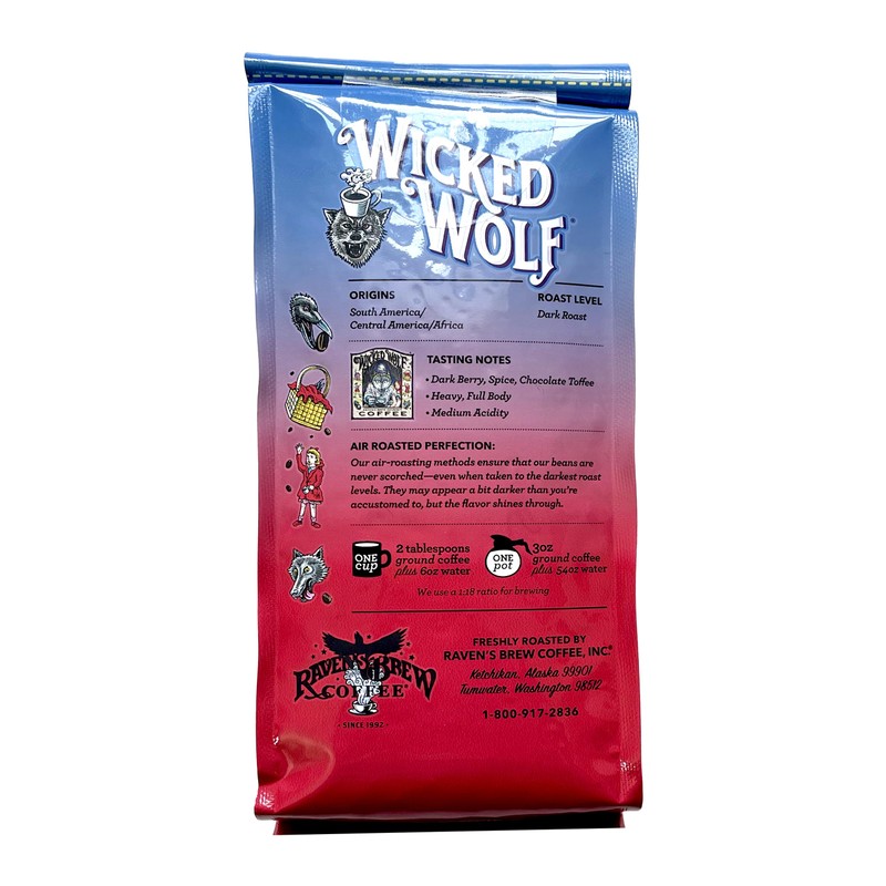Raven's Brew Coffee - Wicked Wolf - Dark Roast -