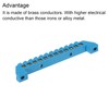 MECCANIXITY Terminal Grounding Bar Screw Block Barrier Brass Strip 12
