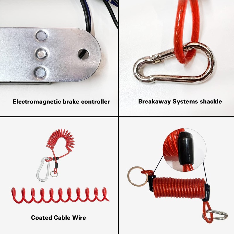 Trailer Breakaway Switch,Aspligo 6Ft Trailer Break Control kit,Breakaway Switch for