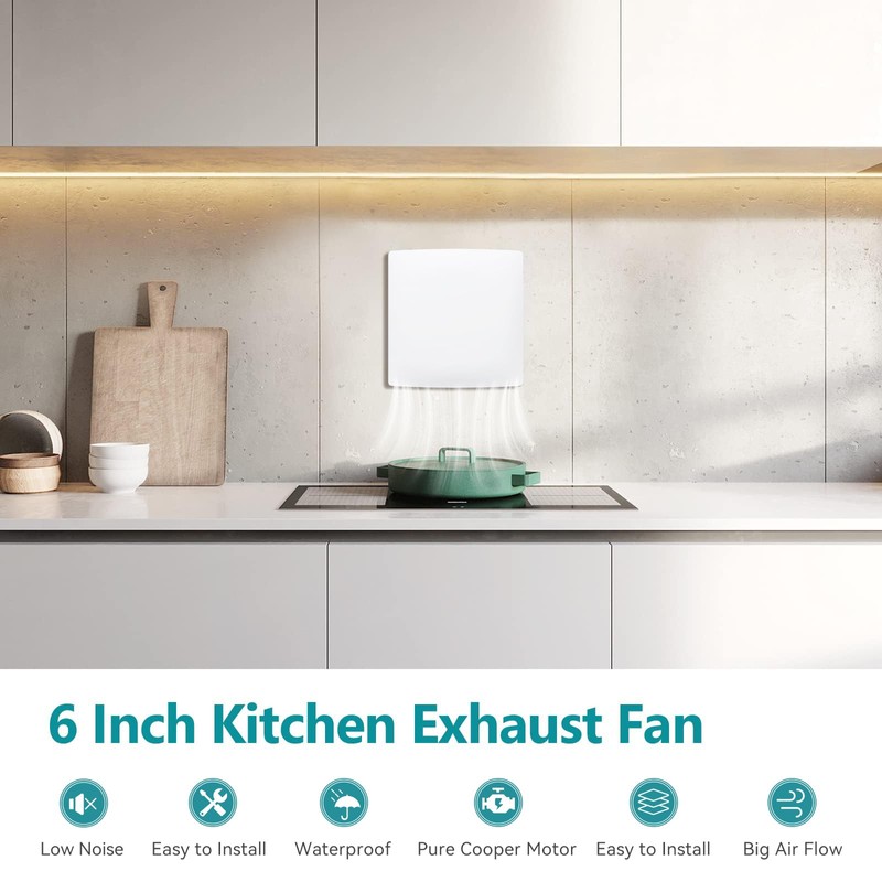Exhaust Fan 6 Inch With Power Cord Ventilation Fan With