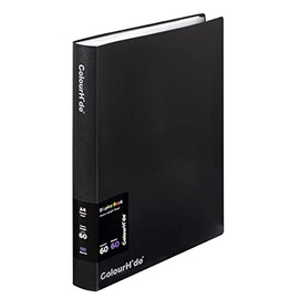 Colourhide Fixed Display Book 60 Sheets, Black