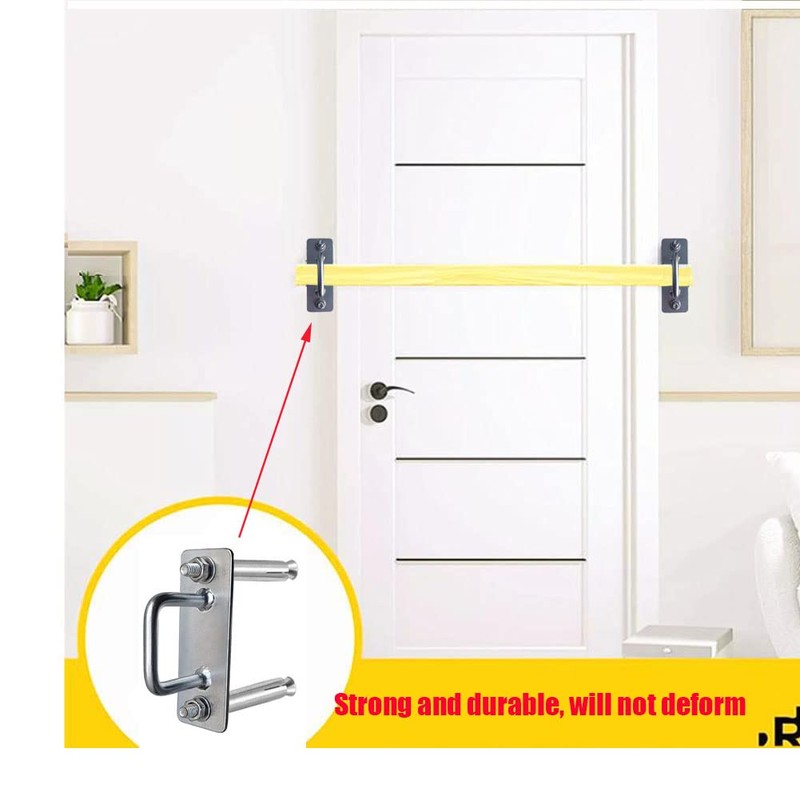 Qinwuwu 2Pcs Closed Bar Holder for Door Barricade, Close Bar