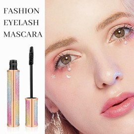 4D Silk Fiber Lash Mascara, Waterproof Tubing Mascara Black, Luxuriously Longer, Voluminous Eyelashes,Natural Lengthening Smudge-proof Mascara,Hypoall