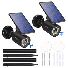 WaitScher Solar Lights Outdoor Motion Sensor Flood Lights IP67 Waterproof 3600mAh Security Light for Front Door,Garage, Driveway, Yard, Deck(2pack)