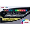 Pentel Fluorescent and Metallic Oil Pastels Set of 12 Assorted