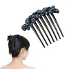EZ PEACH Rhinestone Hair Comb DE Yaii Winding Rakuchin Kantan