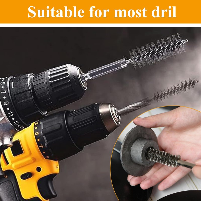 8 PCS Stainless Steel Wire Bore Brushes, Wire Brush Set