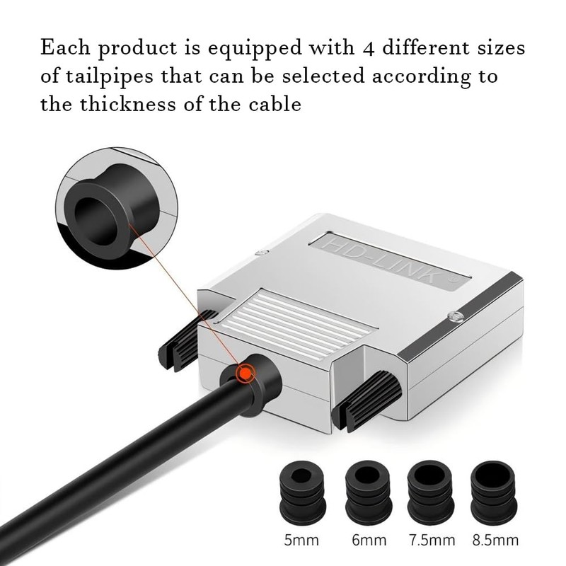 Willwewon 1 x Female DB25 Metal Shell Solderless Plug, RS232