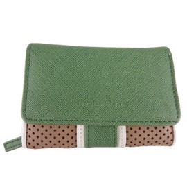 LA LUCIANA Women's Purse Coloured Modern Woman Purse 13 x 9.5 x 5 cm, Green Multicoloured, coin purse