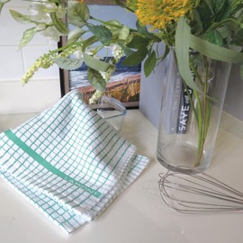 Samuel Lamont Poli Dri Tea Towels - Set of 3 100% Cotton 27.5 x 19 Inch (Green)