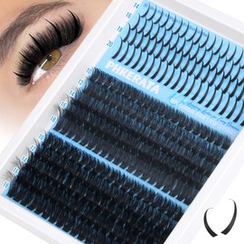 PHKERATA Fluffy Lash Clusters Spikes Eyelash Clusters 80D+100D Cluster Eyelash Extensions Wispy Individual Lashes Invisible Band D Curl Lashes Clusters Mink Thick Volume DIY Lash Extension, 10-18 mm