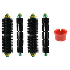 MIRTUX Kit of 2 x central rollers and cleaning tool. Compatible with Roomba 500 series. Pack of central brush. Bristle and rubber roller. parts of quality 510, 520, 555, etc