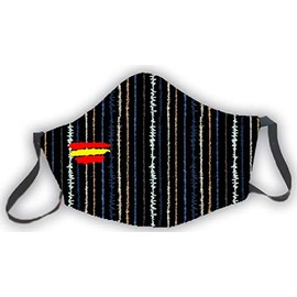 Reusable Mask Black Flag Spain Stripes Pattern Elegant Original Men Women Unisex