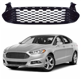 waltyotur Front Hood Bumper Grill Honeycomb Mustang Style Gloss Black Grille Cover Replacement for Ford Fusion 2013 2014 2015 2016