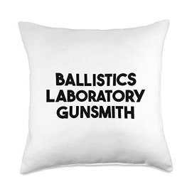 Ballistics Laboratory Gunsmith Throw Pillow, 18x18, Multicolor