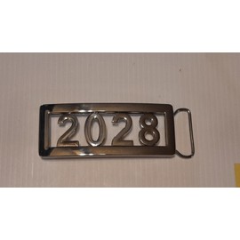 Handmade (Happy New Year) 2028 CUSTOM Belt Buckle-Put ANY LETTERS &/OR NUMBERS on Buckle