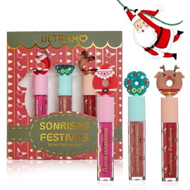 Set de 3 labiales | Mate Líquido y Brillos Kit | Regalos de San Valentín | Lápiz Labial de Color Intenso | Larga Duración + Resistente al Agua | Ideal para Temporada Otoño-Invierno (Glamour)