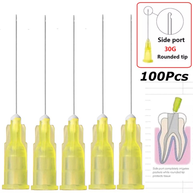 Unbranded 100pcs Dental Endo Irrigation Needle Tip 30GA End-Closed Side