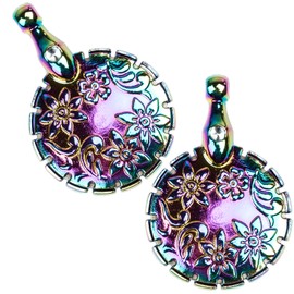 J.CARP 2Pcs Yarn Cutter Pendants, Dazzle Color Metal Thread Cutter Pendant for DIY Sewing Tools