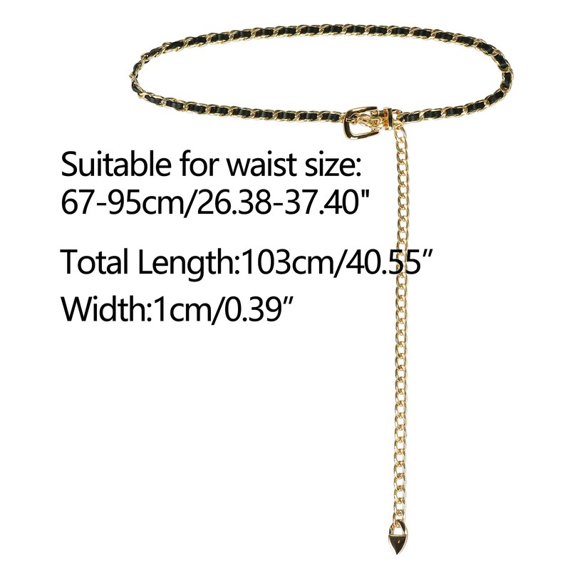 Allegra K Rhinestone Belt for Women Sparkle Chain Plus Size