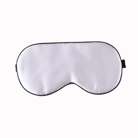 Pure Silk Sleeping Eye Mask Travel Sleep Soft Relax Calming Blindfold (Silver)