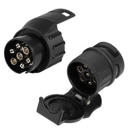 ETUKER 7 to 13 Pin + 13 Pin to 7 Pin Towing Adapter, Trailer Socket Converter, 12V Waterproof Electric Adapter Socket Converter Plug for Caravan Motorhome Truck