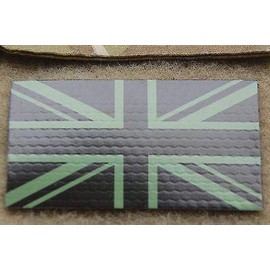 BritKitUSA Infrared UK Union Flag Patch - Green & Black