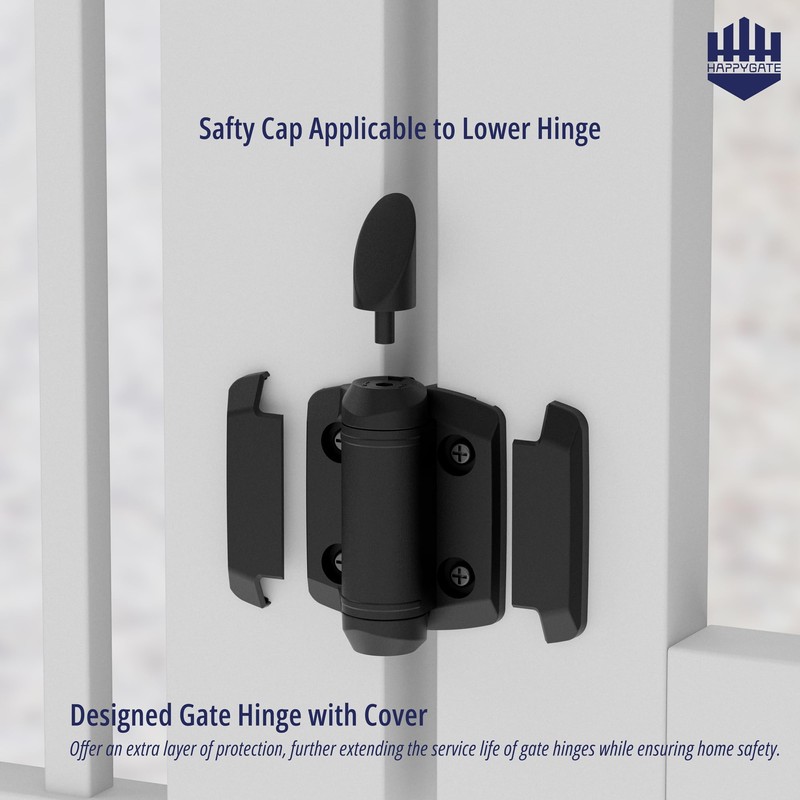 HAPPYGATE Self Closing Gate Hinges Heavy Duty, Adjustable Heavy Duty
