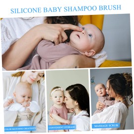 Minkissy 1pc Scalp Brush for Boy Girl Gentle Bath Scrubber for Newborn Hair Washing Soft Handheld Tool for Sensitive Skin for Bath