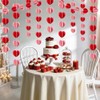 Zoonlinpp 6 Packs 3D Heart Garlands-22.1 Ft Red Pink Hanging