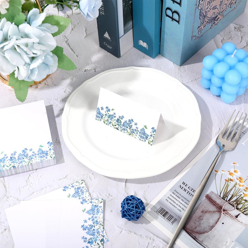 FYSUIMU 100Pcs Spring Floral Place Card 2 x 3.5 Inch