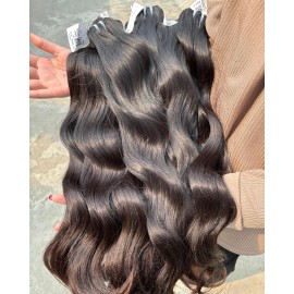 Natural Single Donor 100% Raw Unprocessed Cuticle Aligned Natural Raw Curly Indian Human Hair Extension's Vendorstyle: Natural Wave, color: Black, Stretched Length: 16 Inches