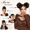 HMD Messy Bun Hair Piece Wavy Curly Scrunchies for Women