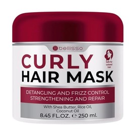 Curly Hair Mask - Deep Conditioning, Curl Enhancing Split End Repair for Women and Men - Strengthening Treatment Cream and Moisturizer Products for Dry, Damaged, Frizzy Hair - Anti Breakage Solution