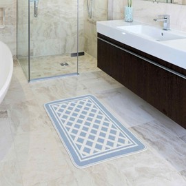 Casatessile Milleusi Multi-Purpose Cotton Rug 50 x 75 cm Absorbent Cotton Azzurro