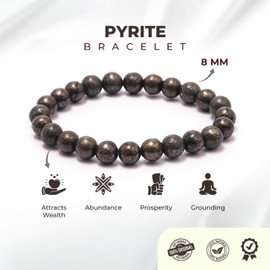 GOLDEN QUARTZ - THE CRYSTAL HUB - Natural Crystal Healing Bracelets for Health, Wealth, Prosperity for Men & Women, One Size, Crystal, Apatite