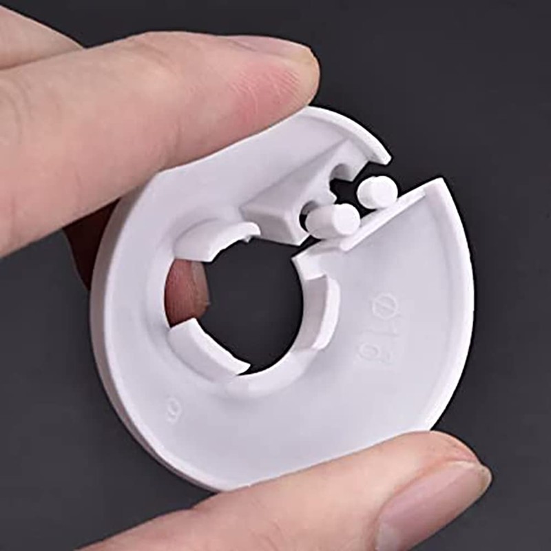 10 Pcs White Plastic Radiator Pipe Covers for Radiator Pipe