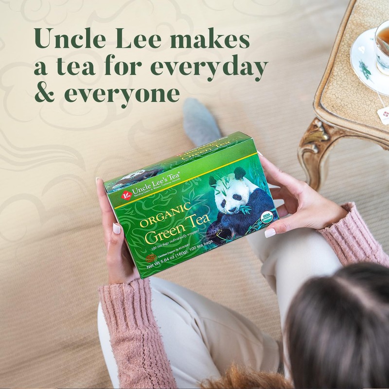 Uncle Lee's Organic Green Tea Bags, 106-Count Super Pack –