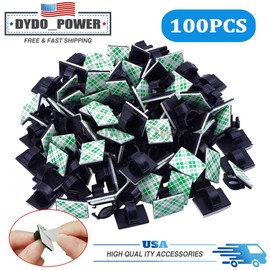 Unbranded 100Pcs Cable Clips Self-Adhesive Cord Management Wire Holder Organizer Clamp US