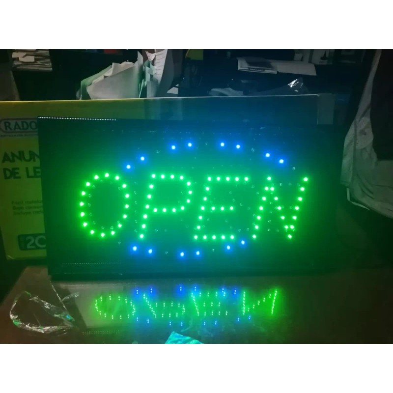 Anuncio Luminoso Open Close 2 En 1 Letrero De Luz