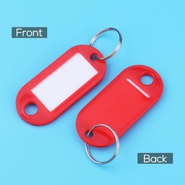 20 Piezas Etiquetas De Identificación Para Llaves Con Anilla Plástica Resistente Para Equipaje Y Uso En Oficina Hogar 1.96X0.86X0.11In