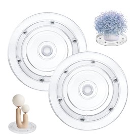 2 Turntable, Universal Turntable, 15 cm Rotating Plate, 360° Rotating Turntable, Multi-Purpose Turntable with Steel Ball Shaft, Suitable for Electric Turntable, Computer, Crafts, Showcases, Plants