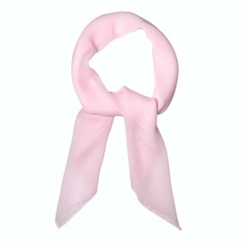 WESTEND CHOICE Square Chiffon Scarves Lightweight Plain Neck Scarf 50s Retro Women Bandana Wrap women's scarves 80 x 80 cm (Light pink)
