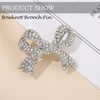 Elegant Crystal Bow Brooch Pin for Women,Vinage Sparkly Rhinestones Brooches